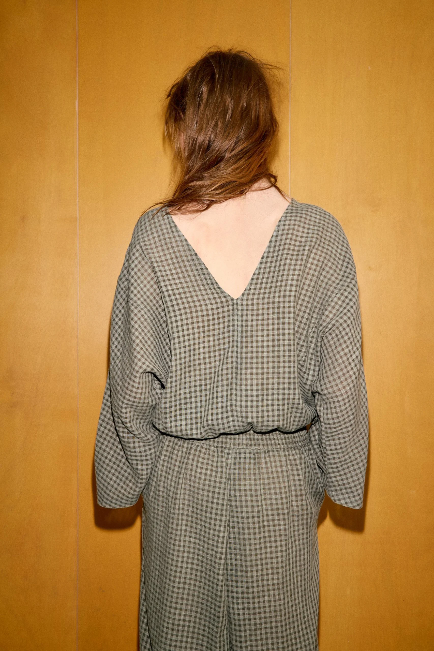 Plaid Cape Shirt زنانه - Image 3