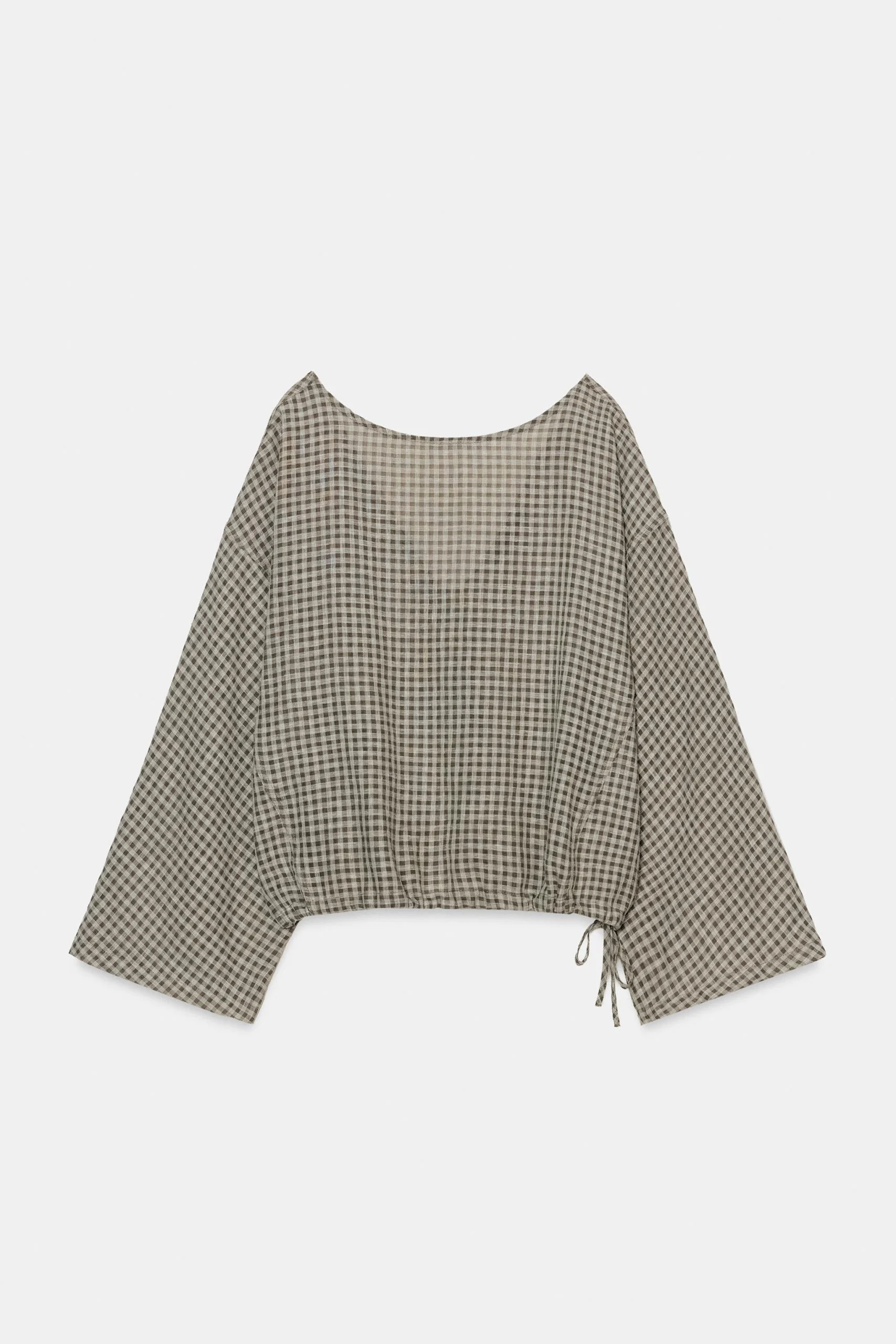 Plaid Cape Shirt زنانه - Image 4