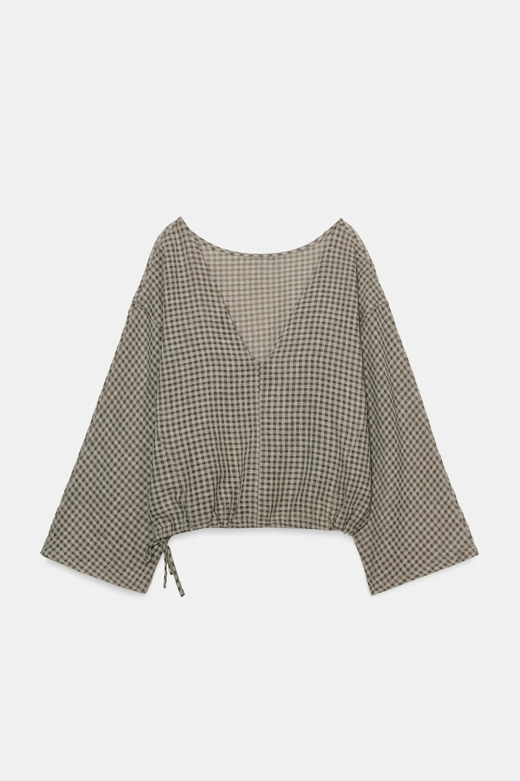 Plaid Cape Shirt زنانه - Image 5