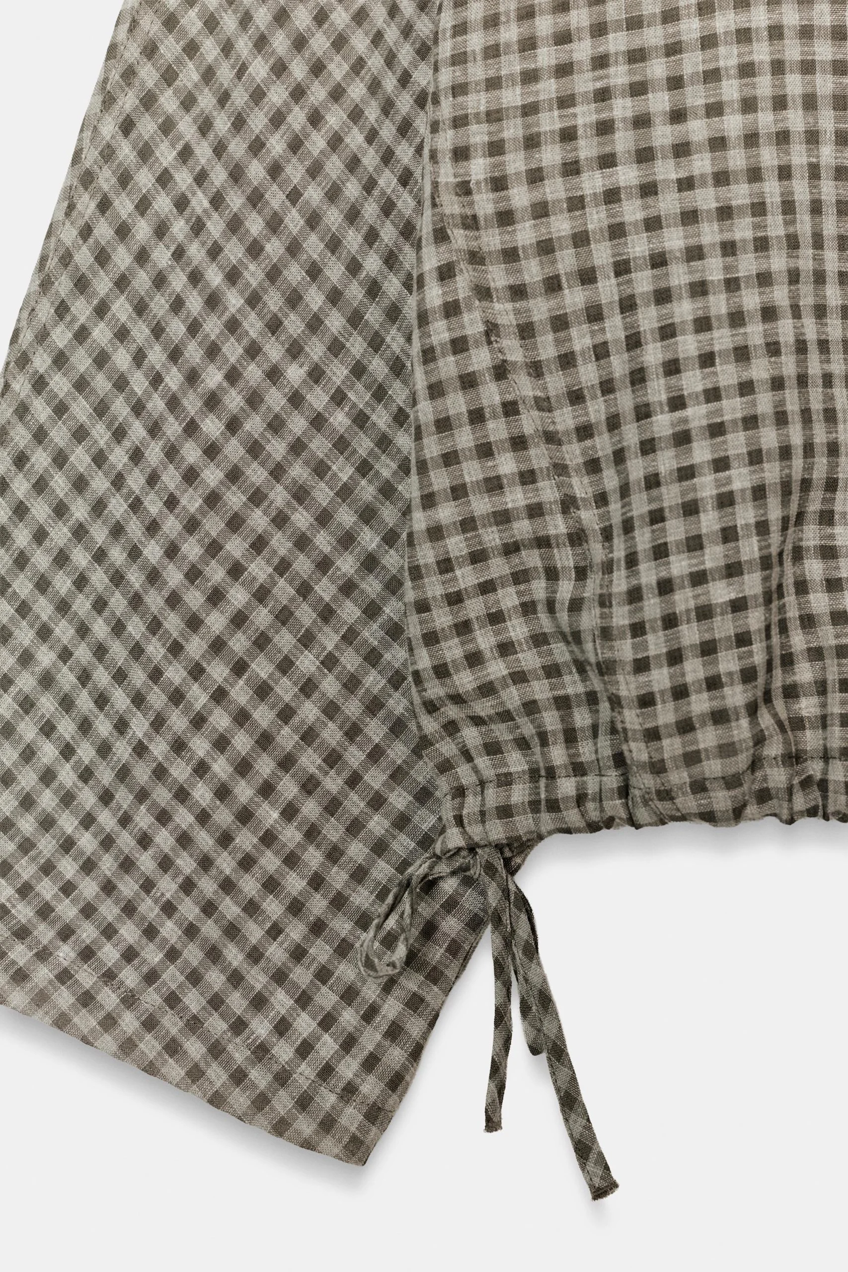 Plaid Cape Shirt زنانه - Image 6